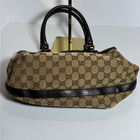 Gucci Brown Monogram Tote Bag - Picture 6 of 11